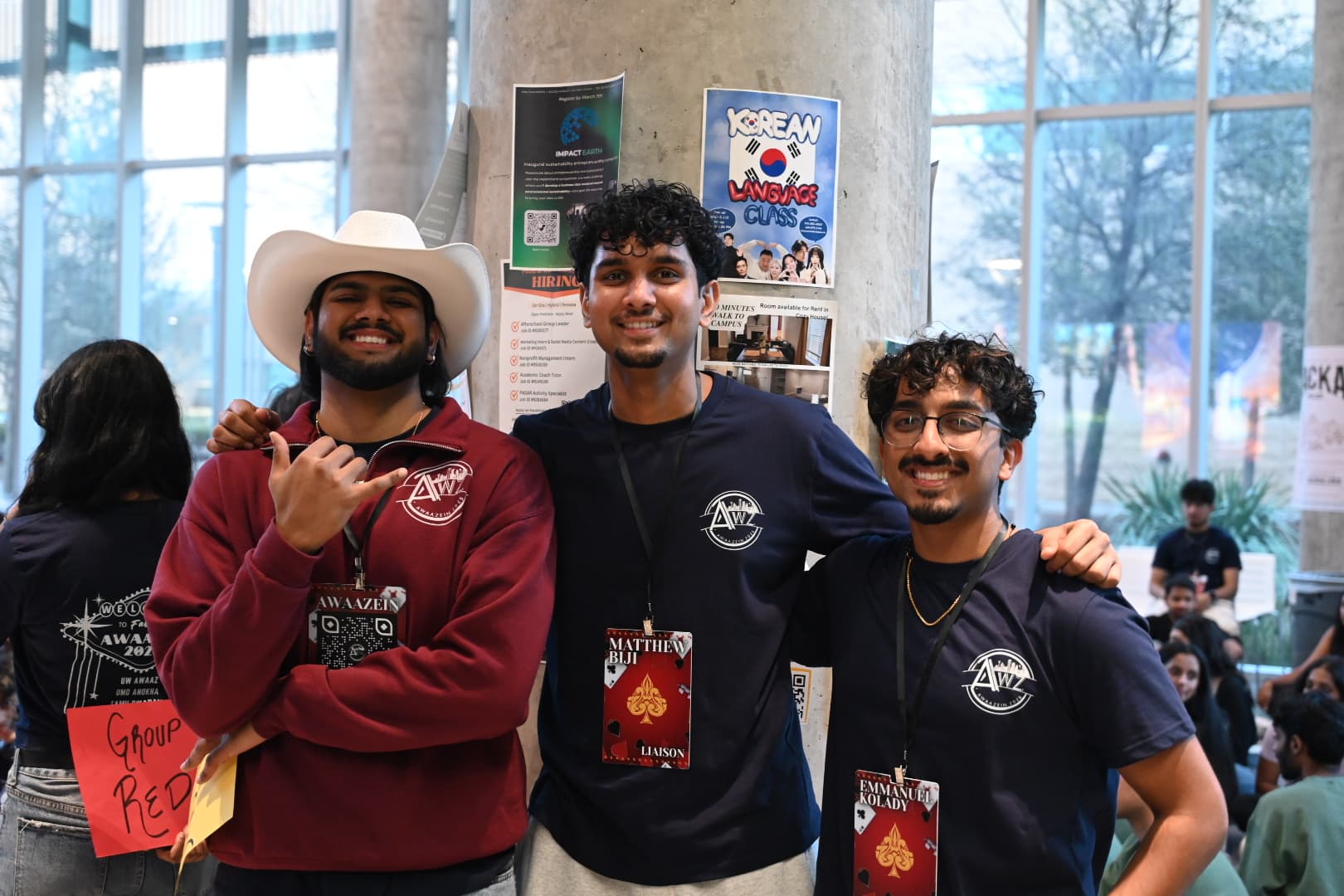 Awaazein volunteers and liaisons at the venue